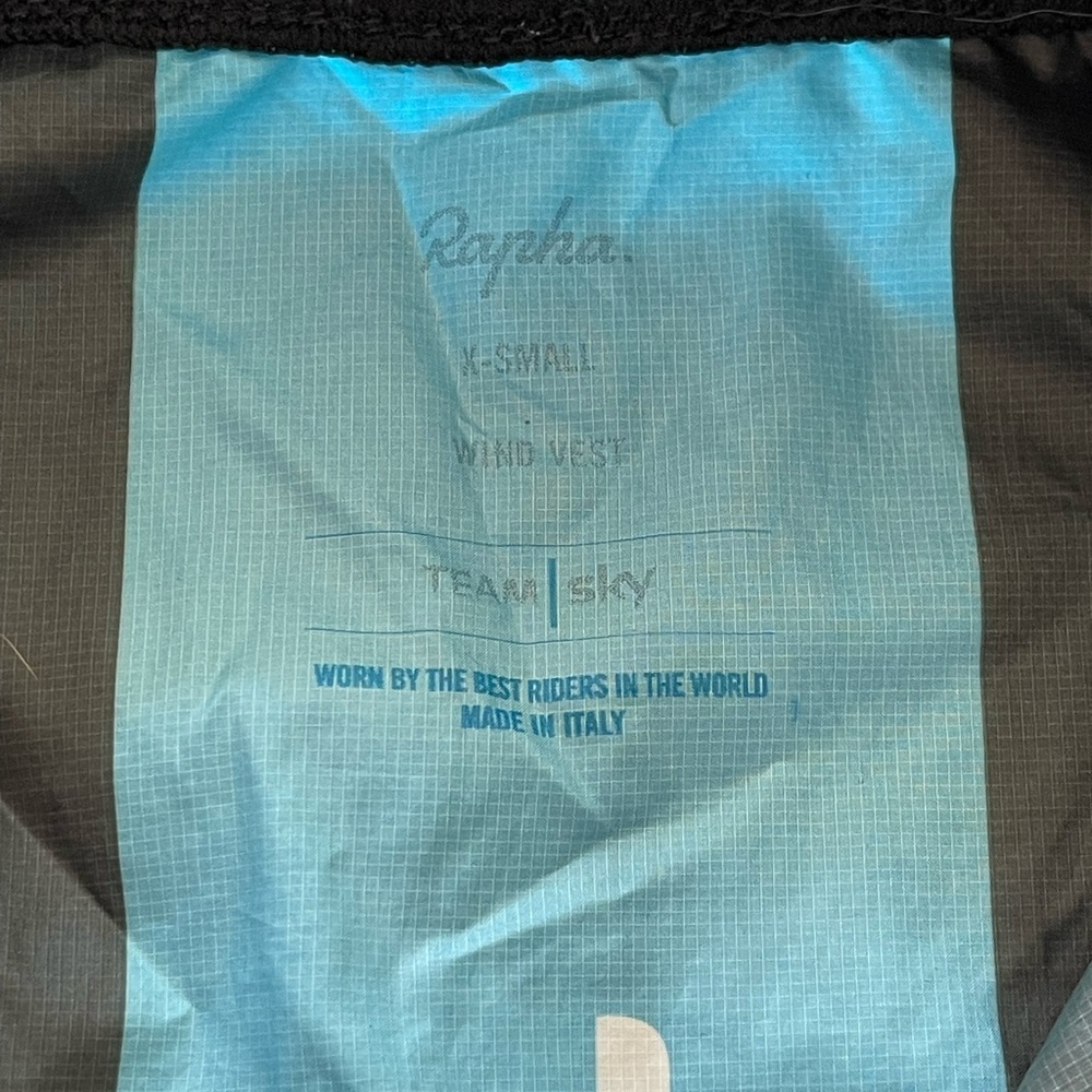 Rapha Team Sky Wind Vest XS Cycling Gilet Blue Full Zip Lightweight vest - Picture 3 of 6